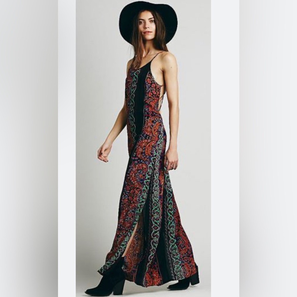 Free People Elegant Multicolor Maxi Dress